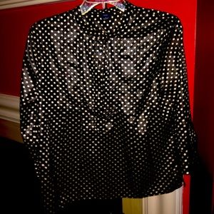 Gap Black and White Polka Blouse